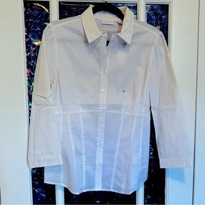 NWT New York @ Co white button up shirt Size M